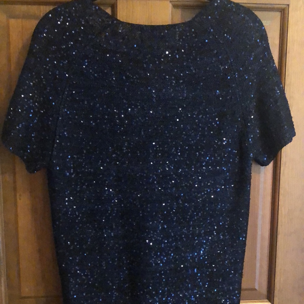 NWOT PHILOSOPHY Blue Knit Top with Sequins